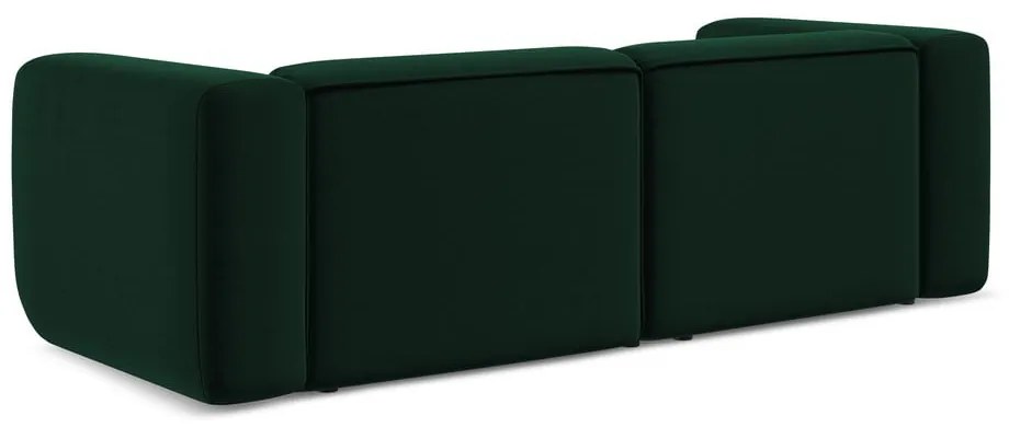 Ciemnozielona aksamitna sofa 228 cm Ekahi – Makamii