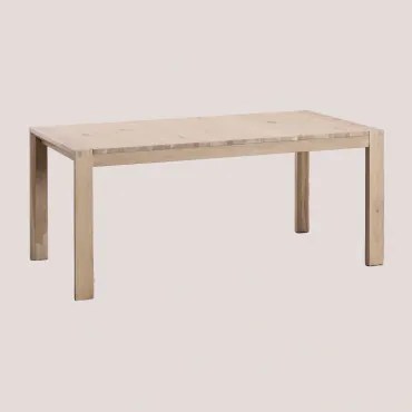 Prostokątny Stół Jadalniany 170-250x95 Cm Rozkładany Z Drewna Quëbi Naturalna - Sklum