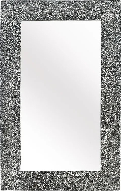 Lustro z aluminiową ramą i dekoracyjnym reliefem