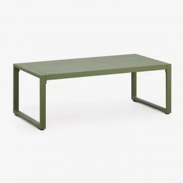 Prostokątny Stolik Kawowy Ogrodowy 110x55 Cm Z Aluminium Lipov Intensywny Verde Olive - Sklum