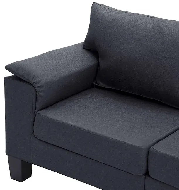 Pięcioosobowa ekskluzywna ciemnoszara sofa - Ekilore 5Q