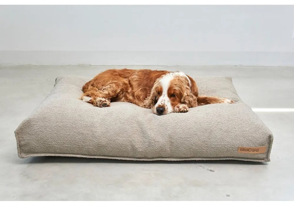 Jasnobrązowy materac dla psów z materiału bouclé 120x90 cm Mondo Cappuccino L – MiaCara