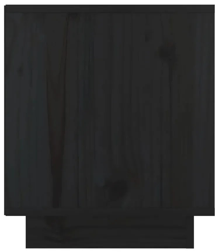 Czarny drewniany stolik nocny skandynawski R0-H84