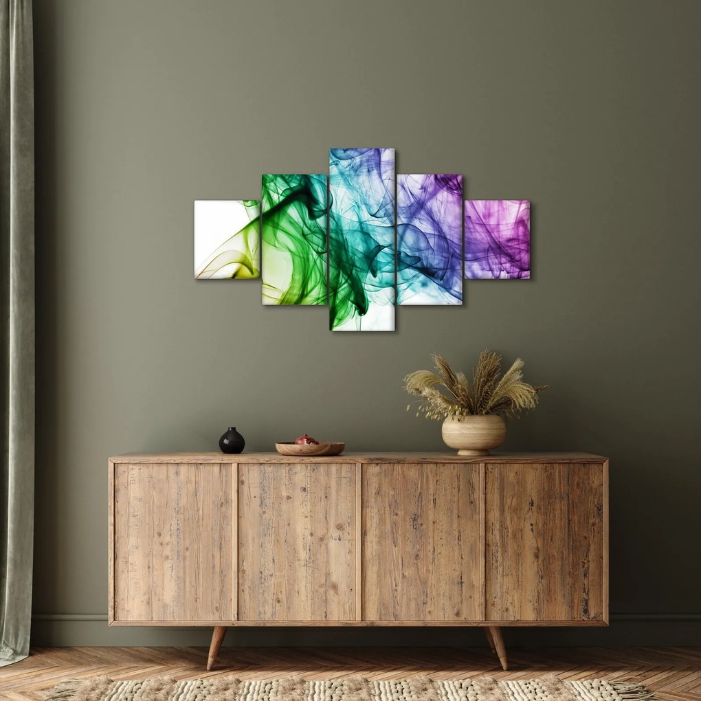 Obraz - kolorowy dym (125x70 cm)