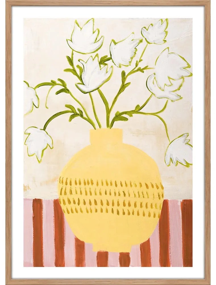 Obraz 52x72 cm Yellow Vase – Malerifabrikken