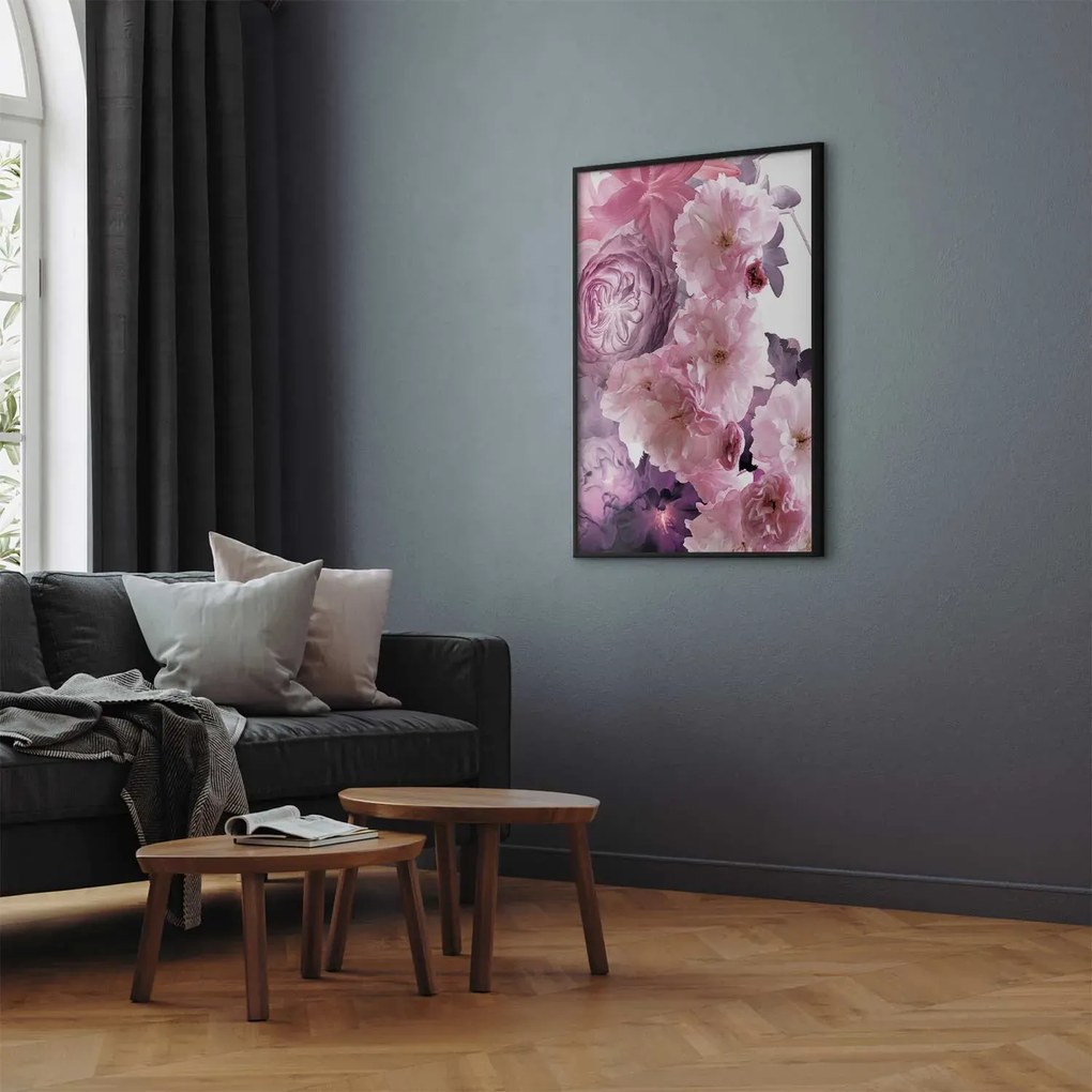 Plakat Wachlarz kwiatów 21x30 cm z ramą czarną bez marginesu ARTGEIST B