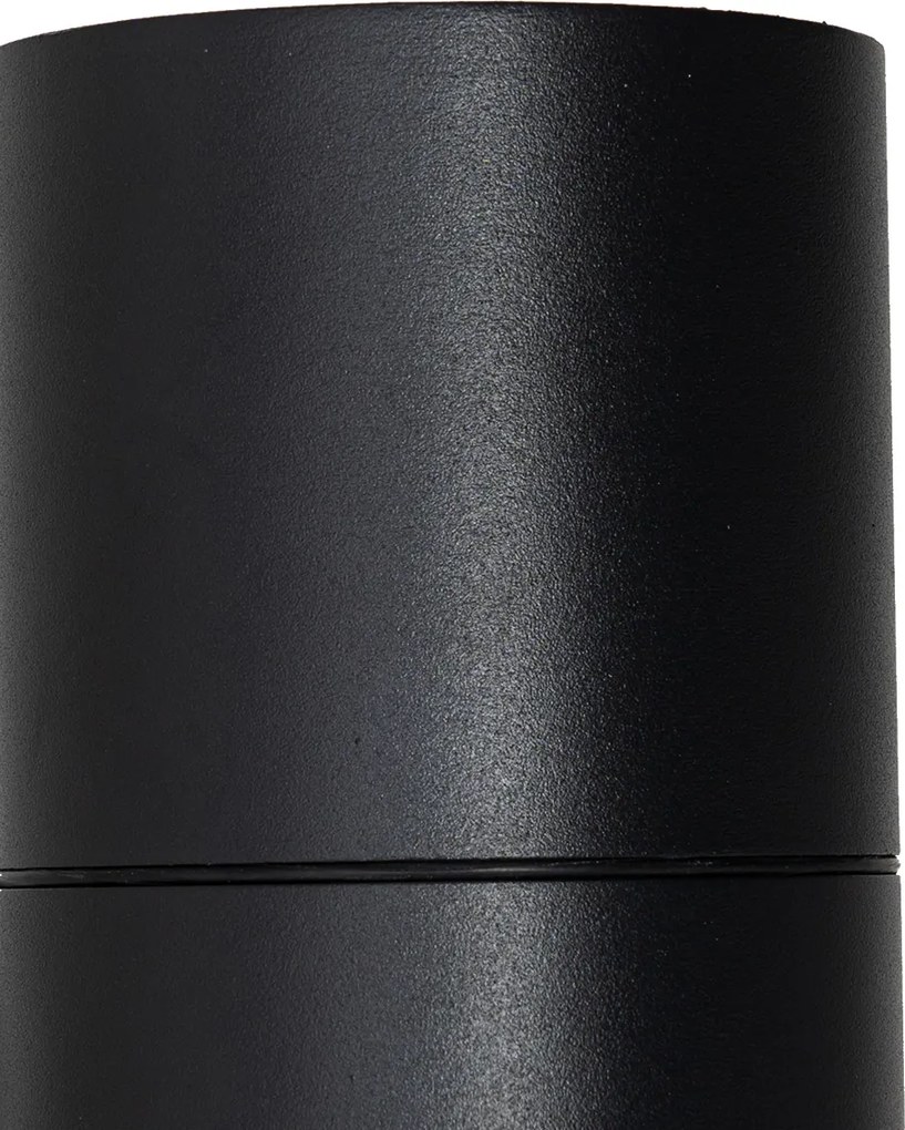 Kinkiet zewnętrzny czarny 2-punktowy AR70 z czujnikiem ruchu - Duo