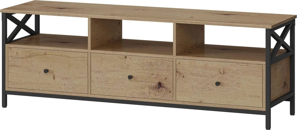 Szafka pod telewizor z szufladami dąb artisan M8-Z33