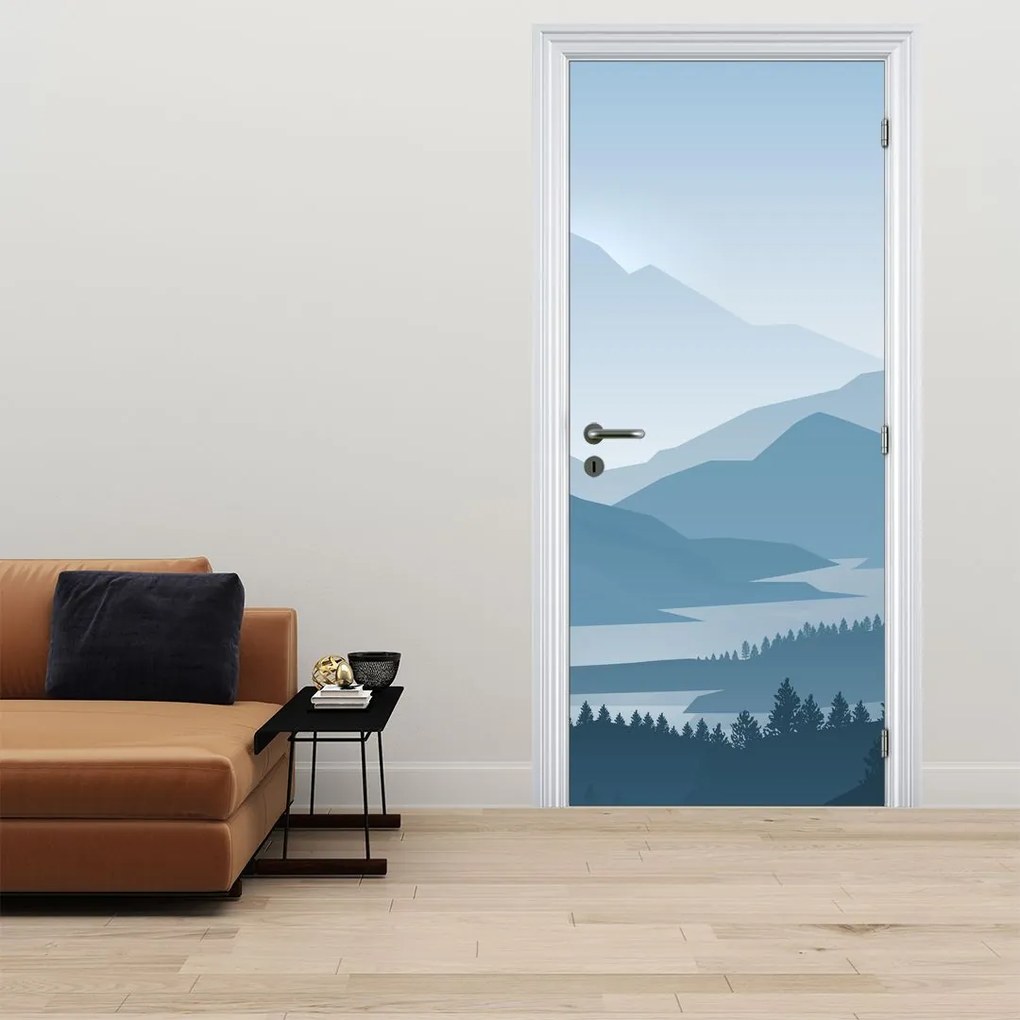 Fototapeta na drzwi - Góry w ujęciu graficznym (95x205cm)
