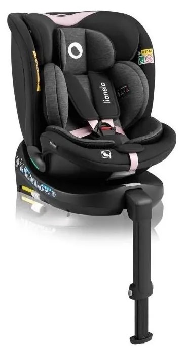 Lionelo - Fotelik obrotowy i-Size 40-150 cm NAVY czarno-różowy