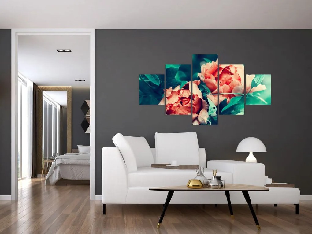 Obraz wiosennych kwiatów (125x70 cm)