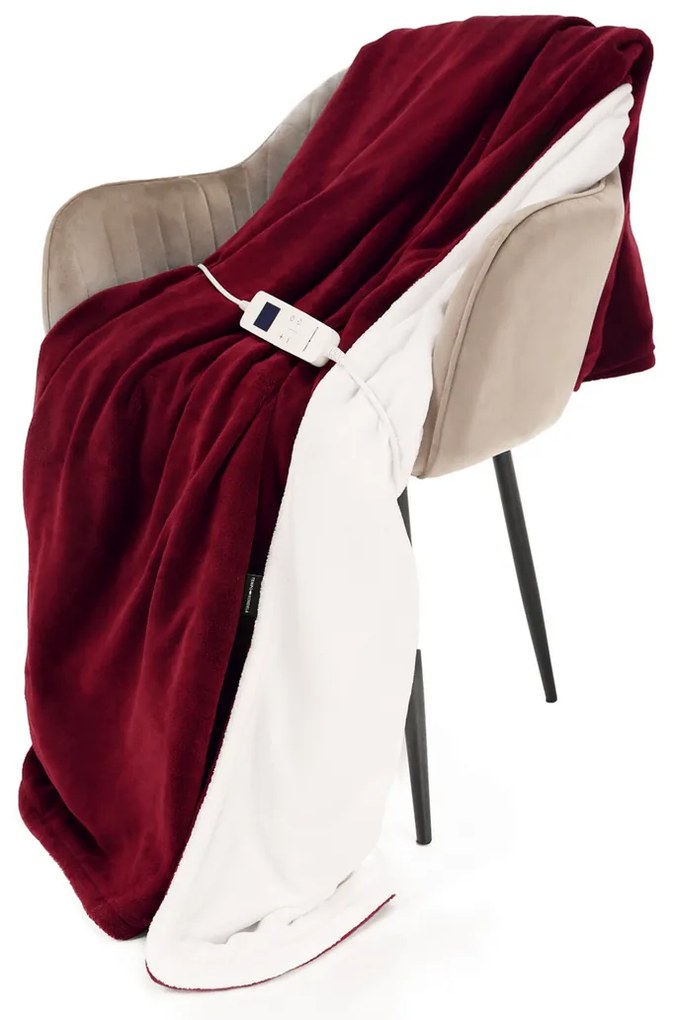 Elektryczna kołdra grzewcza MEDISA, bordowa