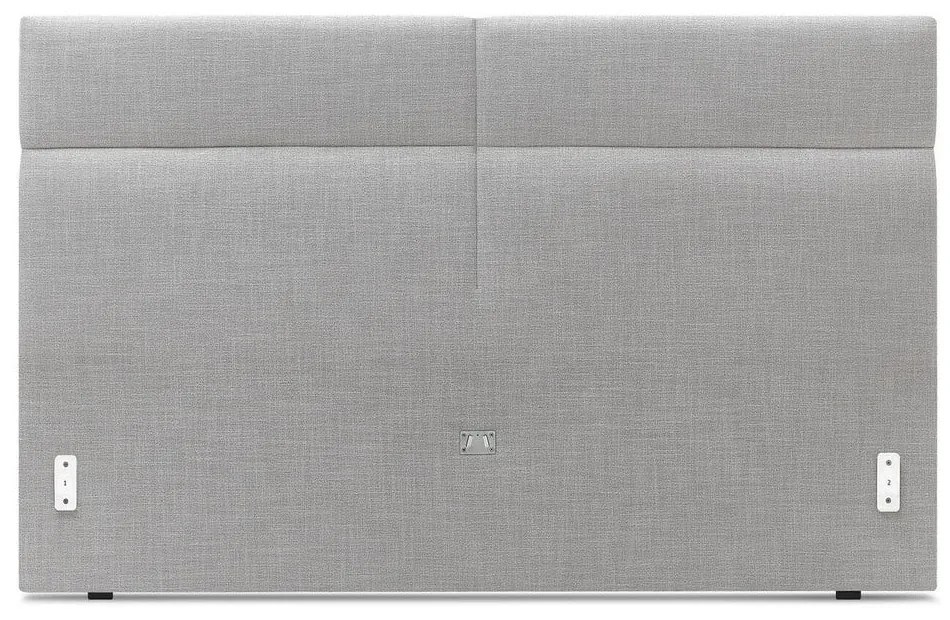 Jasnoszare tapicerowane łóżko dwuosobowe ze stelażem 160x200 cm Elyna – Bobochic Paris