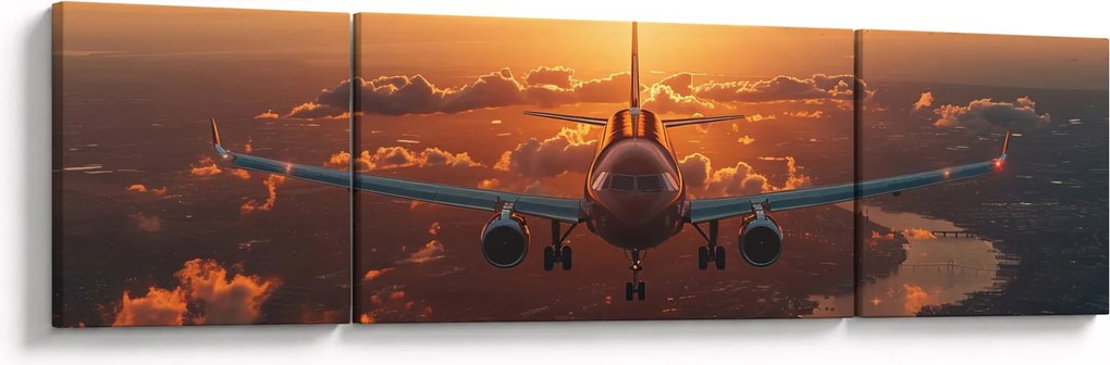 Obraz - Samolot transportowy (170x50 cm)