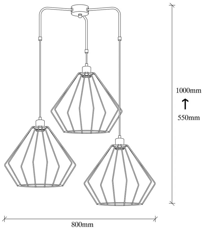 Czarna metalowa lampa wisząca Opviq lights Fedros