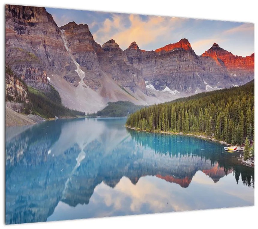 Obraz na szkle - Górski krajobraz Kanady (70x50 cm)