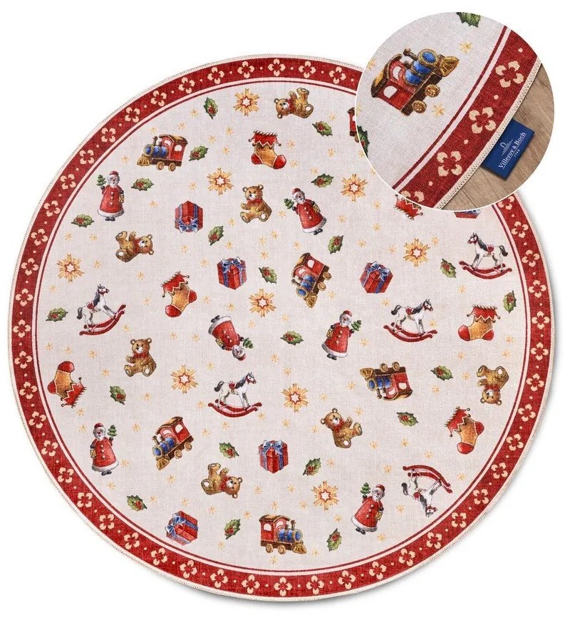 Czerwony okrągły dywan ze świątecznym motywem ø 150 cm Red Christmas – Villeroy&amp;Boch