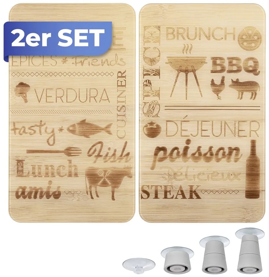 Płyty ochronne na kuchenkę ze szkła hartowanego zestaw 2 szt. 52x30 cm Barbecue – Maximex