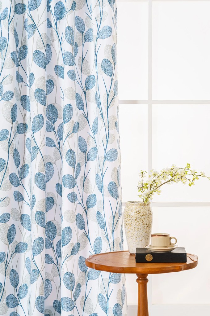 Designerska zasłona VIENTE 140x270 cm, wzorzysta Zawieszanie: Taśma z wiązaniami