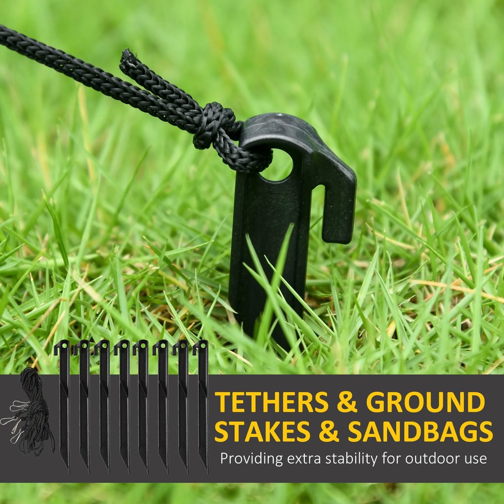 HOMCOM Zestaw 3 nadmuchiwanych choinek świątecznych, w tym wentylator, na zewnątrz i do wnętrz, z zestawem montażowym, Biały+Złoty