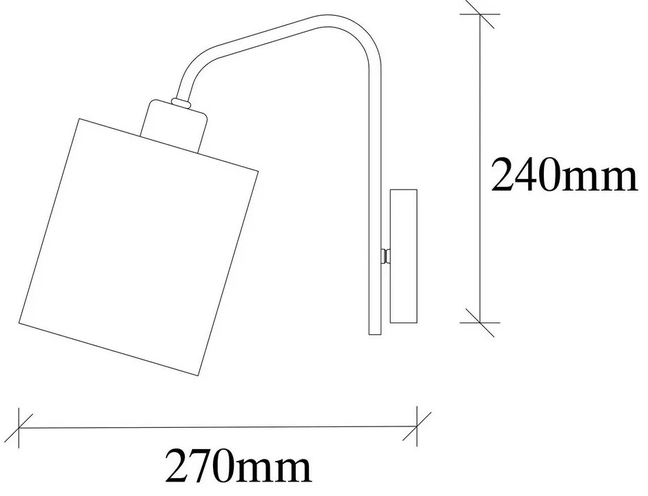 Kinkiet lampa ścienna Ve - 6002, chrom/biały
