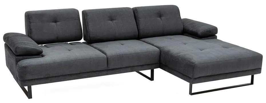 Ciemnoszara sofa narożna Artie Mustang, narożnik prawy