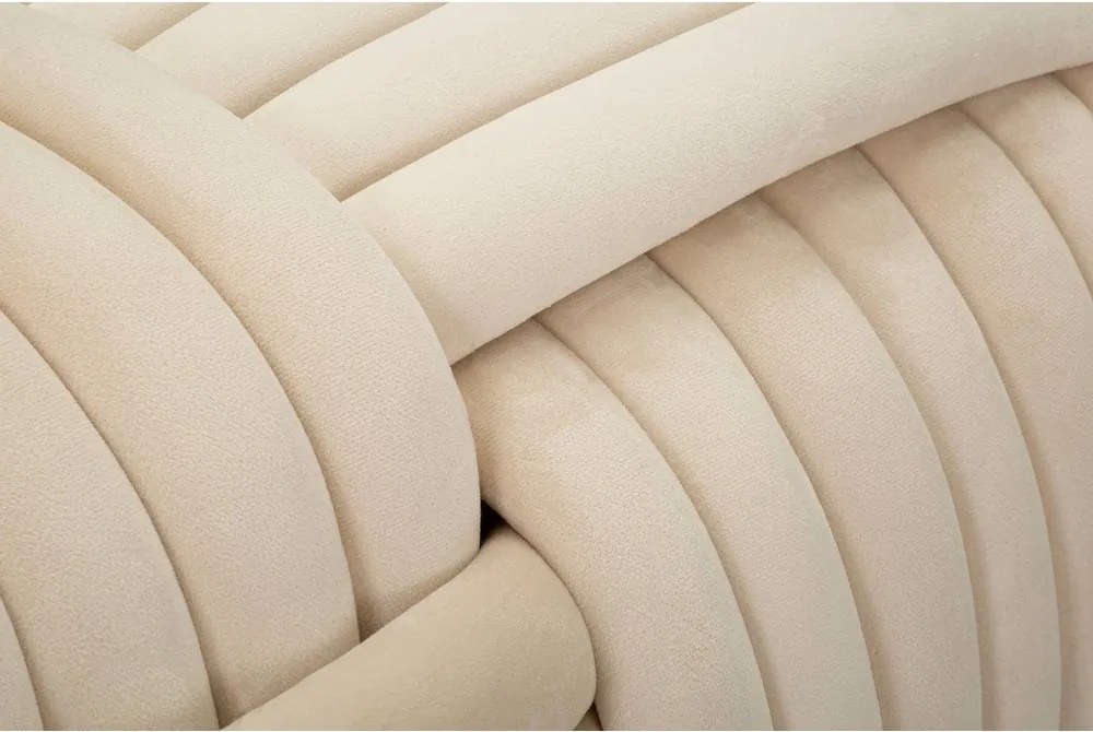 Kremowa aksamitna ławka Softy – Mauro Ferretti