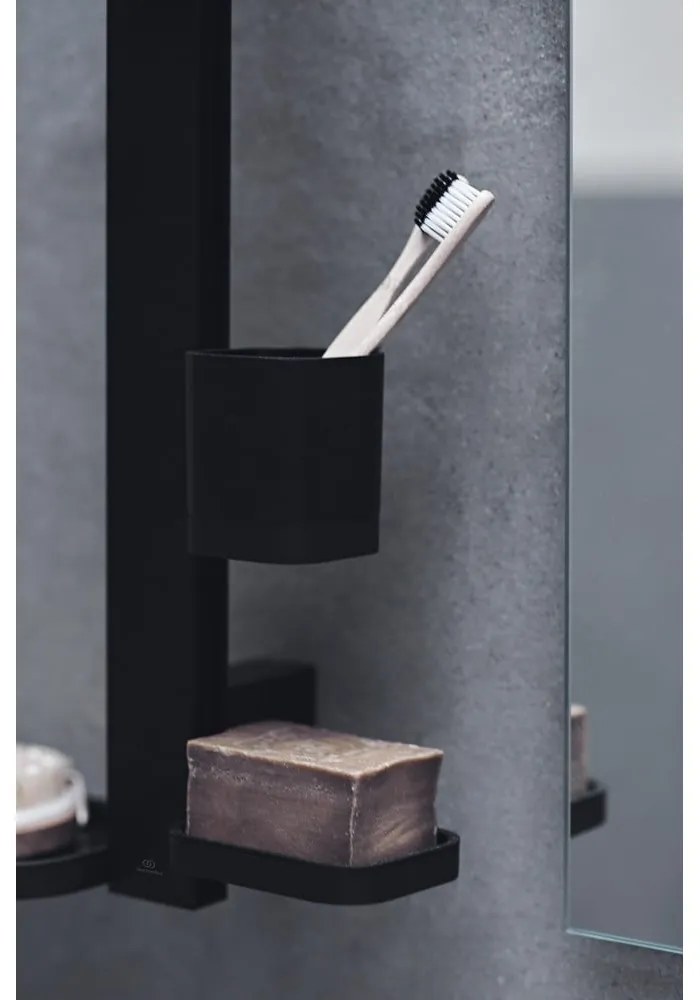 Lustro z półką/z wieszakiem ścienne ø 20,5 cm ALU+ – Ideal Standard