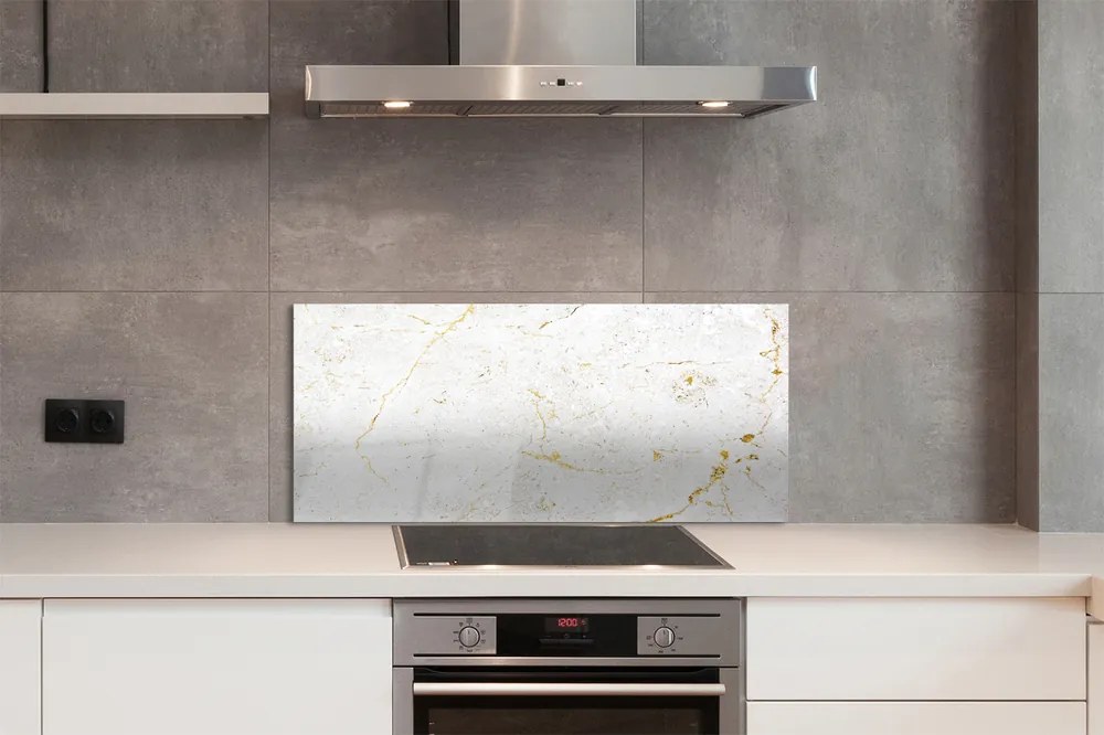 Panel szklany do Kuchni Marmur w Odcieniach Szarości