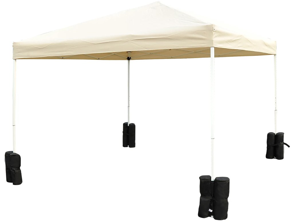 Outsunny ciężarki do stabilizacji namiotu imprezowego czarne składane pawilony zestaw 4 sztuki | Aosom PL