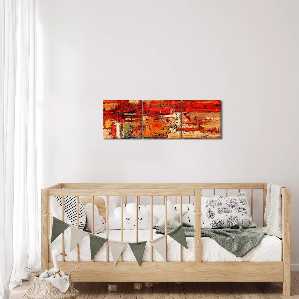 Obraz muralu (z zegarem) (90x30 cm)
