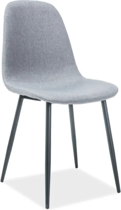 PROMOCJA Szare krzesło FOX z czarnymi nogami II. gatunek