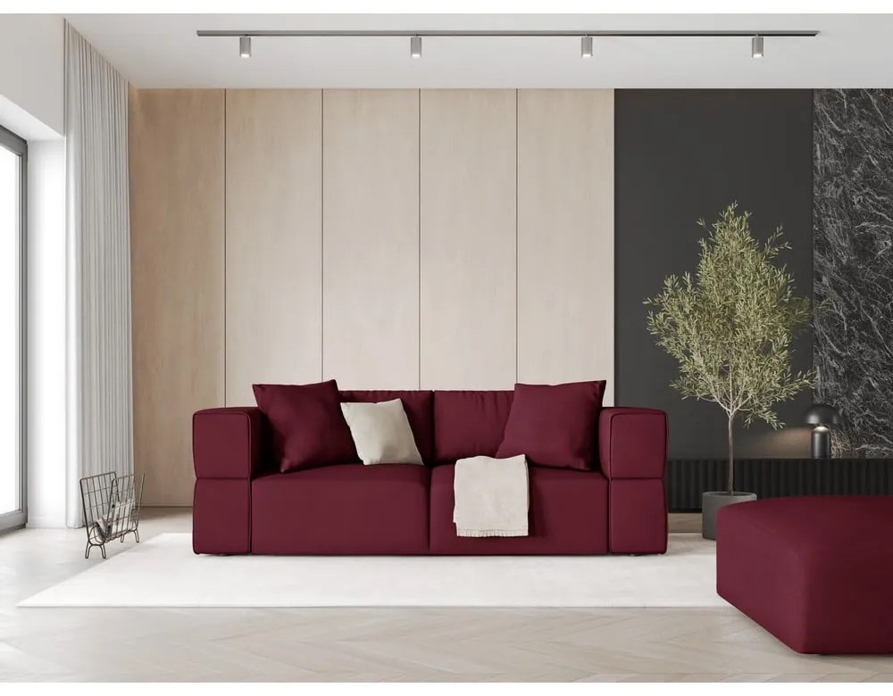 Bordowa sofa 214 cm Esther – Milo Casa