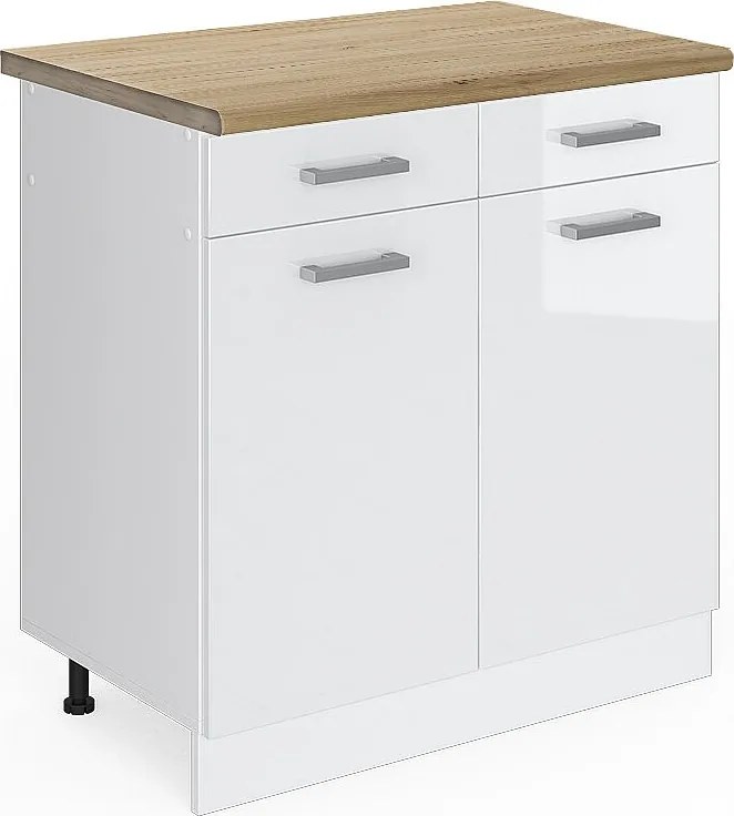 Szafka dolna do kuchni biały wysoki połysk 80x60x81.6 r-line