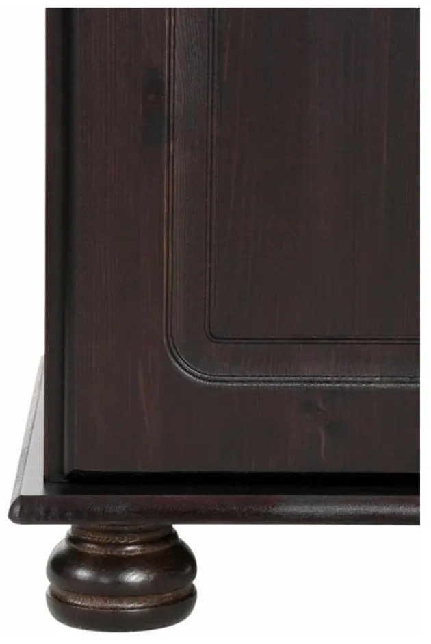 Ciemnobrązowa wysoka komoda z sekretarzykiem 107x39 cm Mette – Støraa