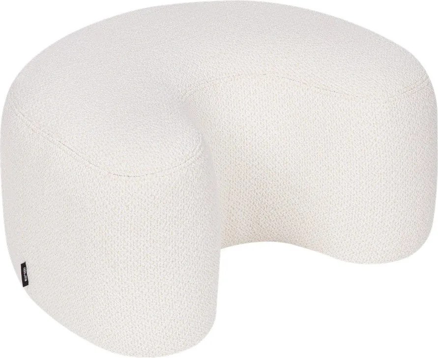 Beżowy puf z materiału bouclé Ü – noo.ma