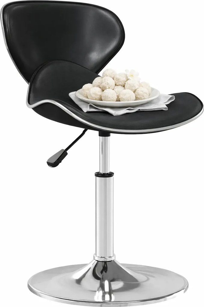 Czarne nowoczesne krzesło barowe R5-C24