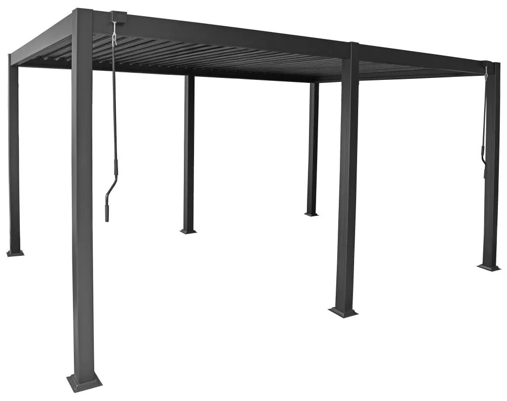 Pergola bioklimatyczna wolnostojąca z otwieranym dachem - 15 m² - antracytowy - AMALFI