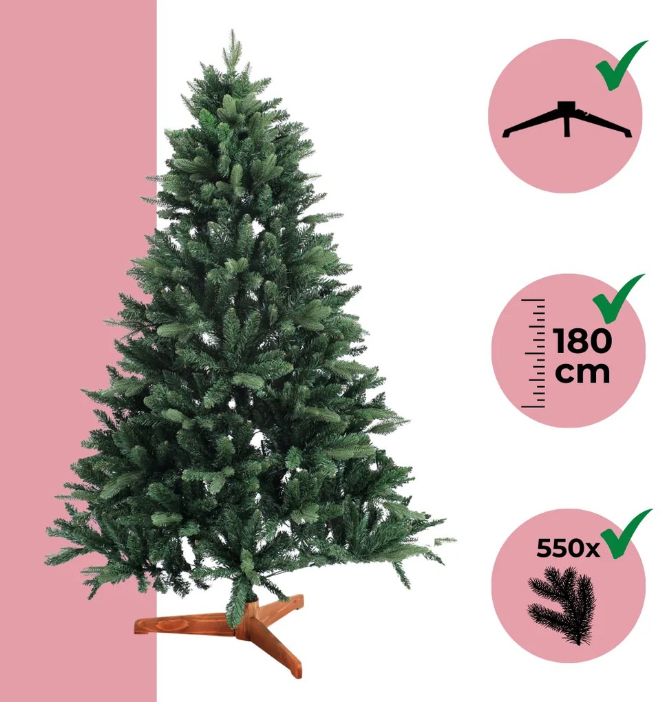 Sztuczna choinka FROST, 180 cm, zielona Jurhan