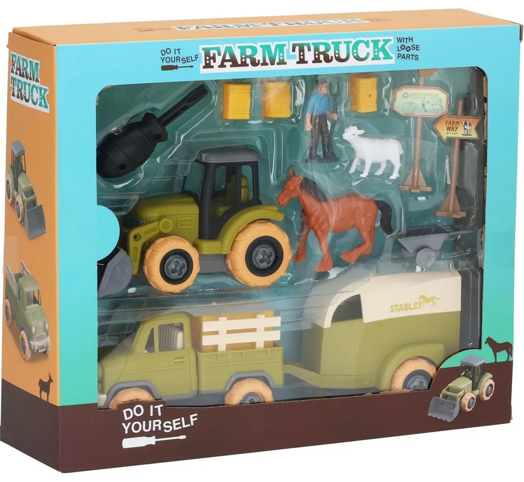 Zestaw konstrukcyjny Traktor na farmie