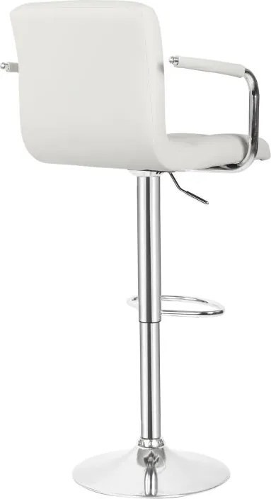 MIADOMODO Krzesło barowe 2 szt, z podłokietnikami, białe