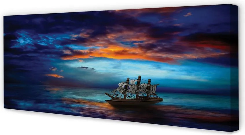 Zdjęcie na płótnie Wieczorny Rejs Statkiem
