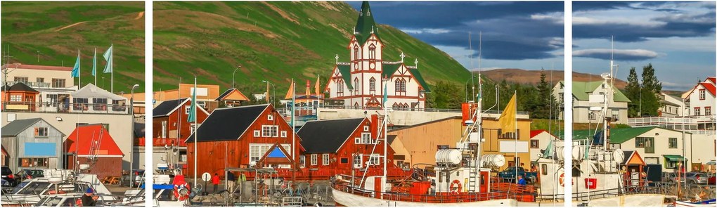 Obraz - Húsavík (170x50 cm)
