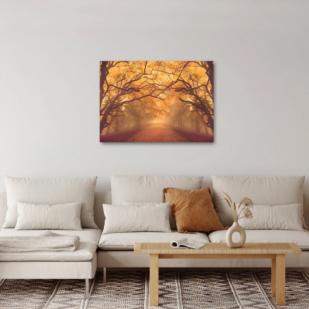 Obraz drogi w jesiennym krajobrazie (70x50 cm)