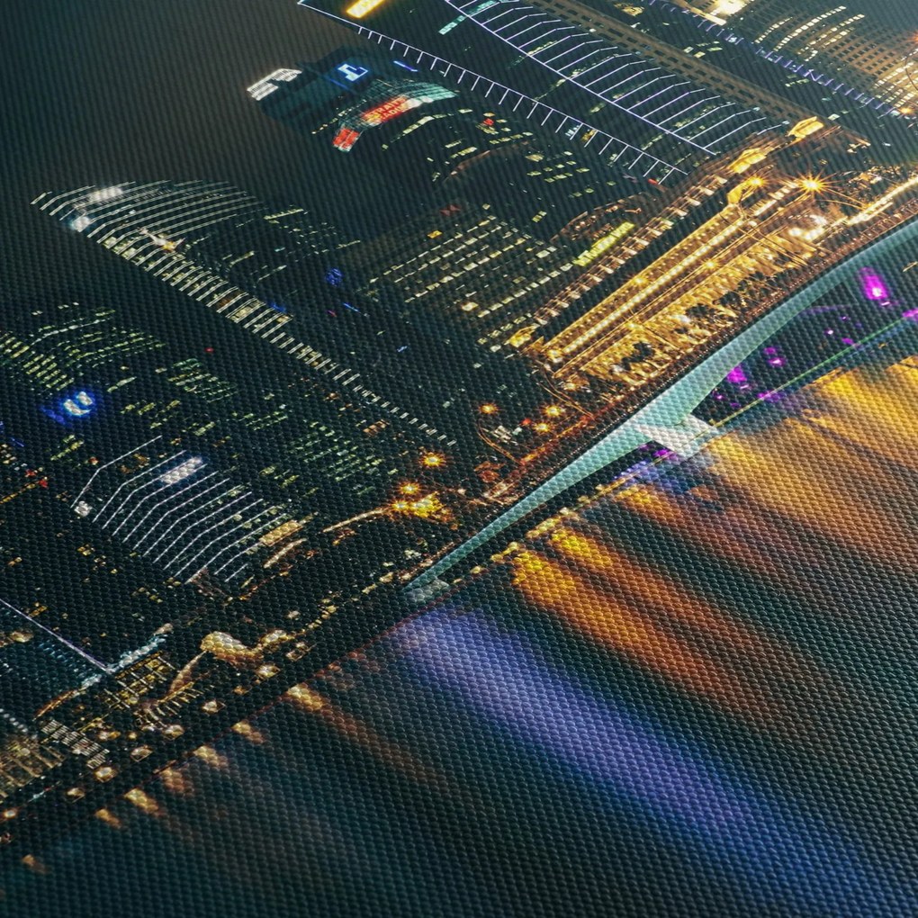 Obraz Singapuru nocą (170x50 cm)
