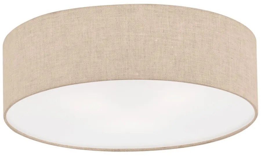 Beżowa lampa sufitowa z tekstylnym kloszem ø 40 cm Thor – Fischer & Honsel