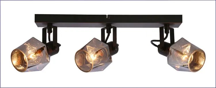 Czarna lampa sufitowa trzypunktowa w stylu loft - 3X Z054 Z6-A74