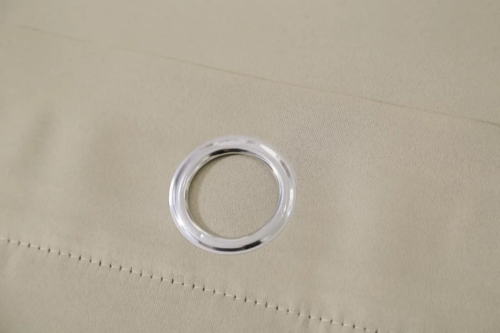 Zasłona OXFORD 140x270 cm, beżowa Zawieszanie: Taśma z wiązaniami