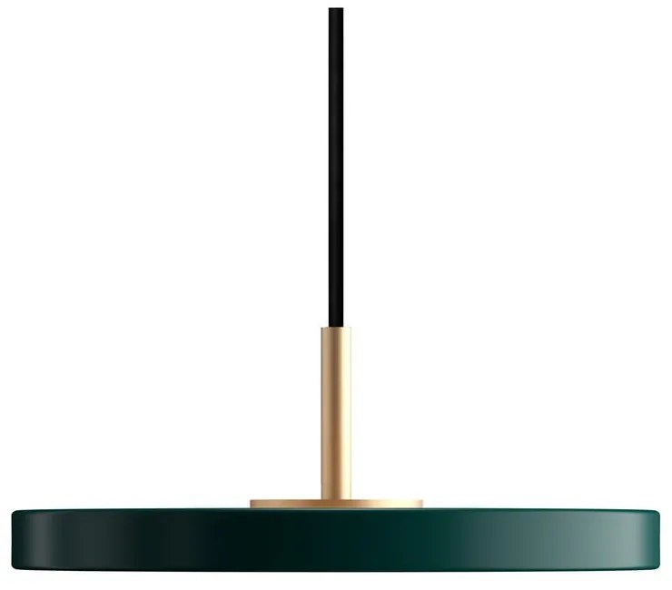 Ciemnozielona lampa wisząca LED z metalowym kloszem ø 15 cm Asteria Micro – UMAGE