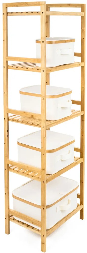 Pojemnik do przechowywania G21 40 x 30 x 15 cm, bambusowy z pokrywką, beżowy